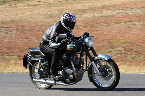 Alan Cathcart on the Carberry Enfield Double Barrel V-Twin