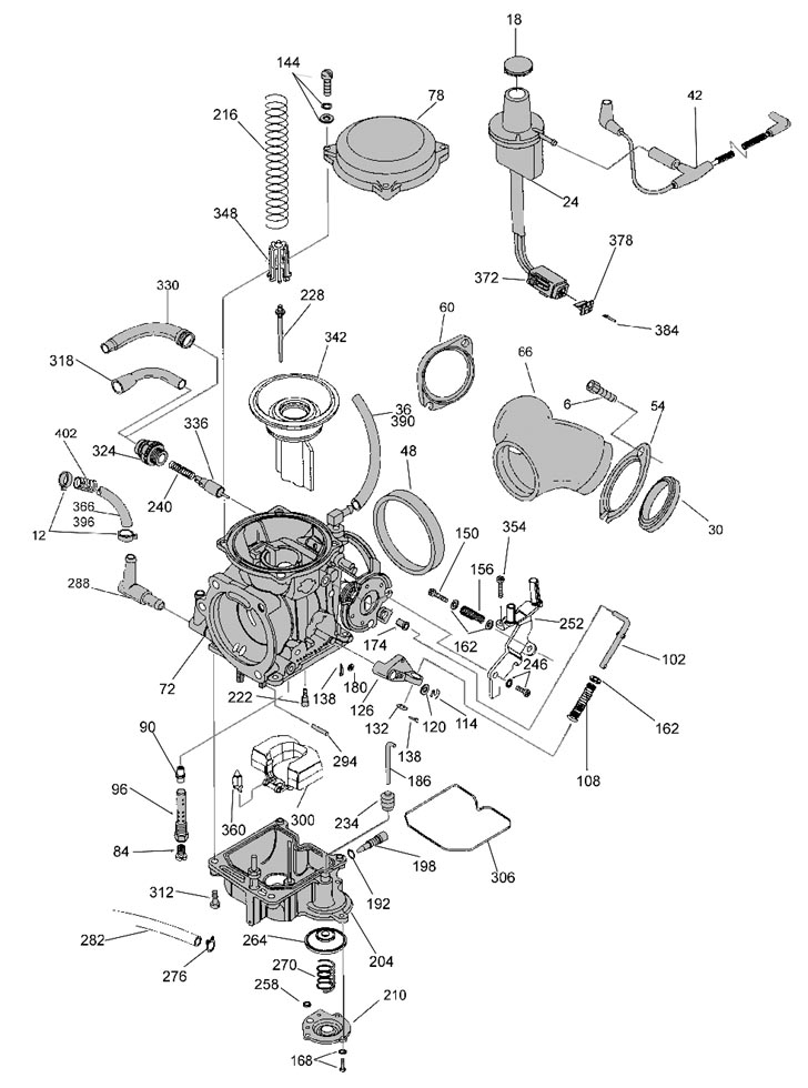 Keihin 40mm CV Carburetor Schematic Diagram